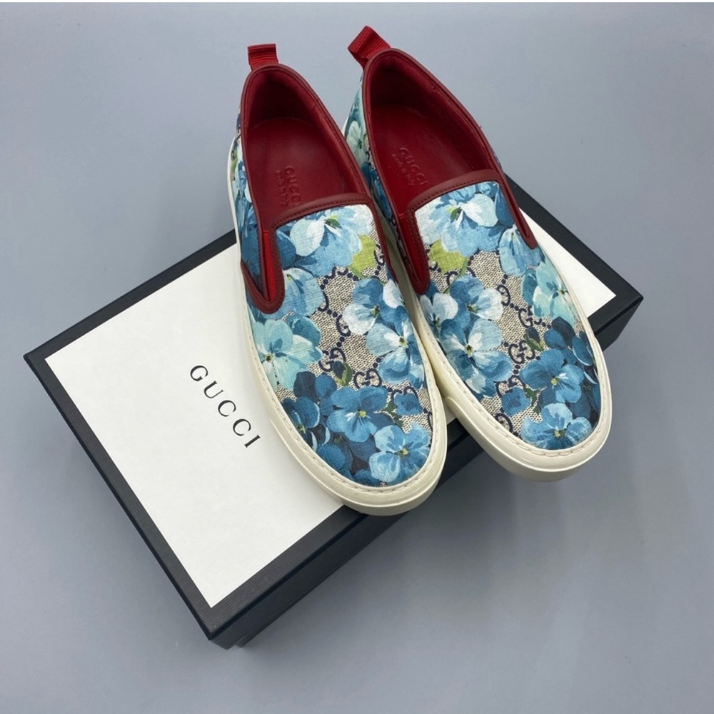Gucci Blooms GG Supreme Slip-on Sneakers